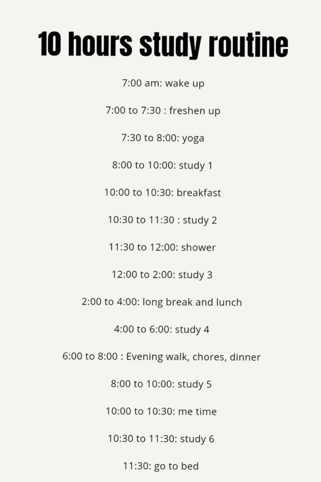 10-Hour Study Schedule for Creative Productivity — 📁 📌 romanticize your routine