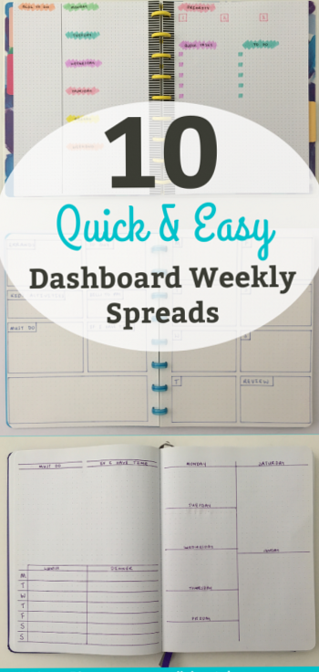 10 Quick Bullet Journal Dashboard Weekly Layouts — 📁 📝 game-changing digital system