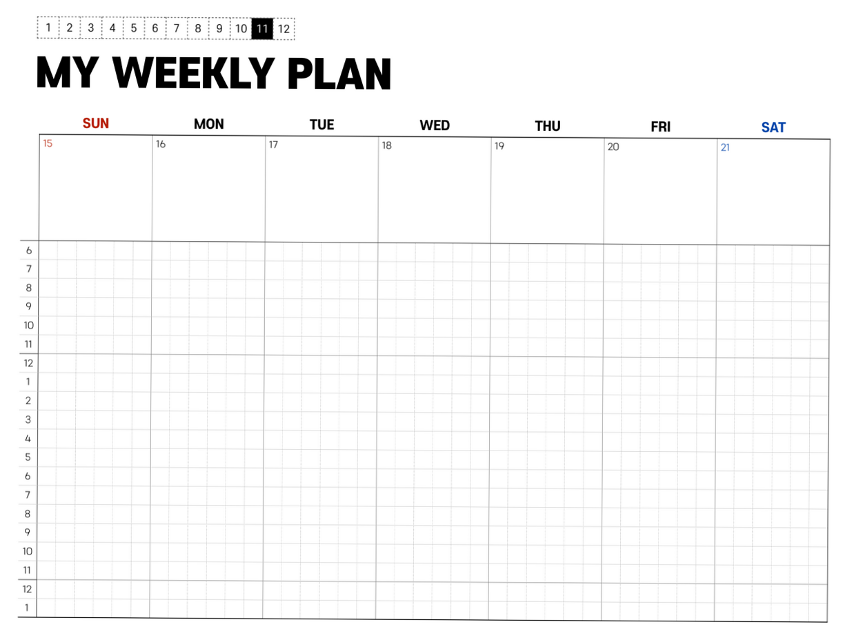 심플 11월 다이어리 + 주간 스터디 플래너 하이퍼링크 속지 4종 (종이/흰색/월요일시작/일요일시작) — 🕯️ ☁️ dream life manifestation