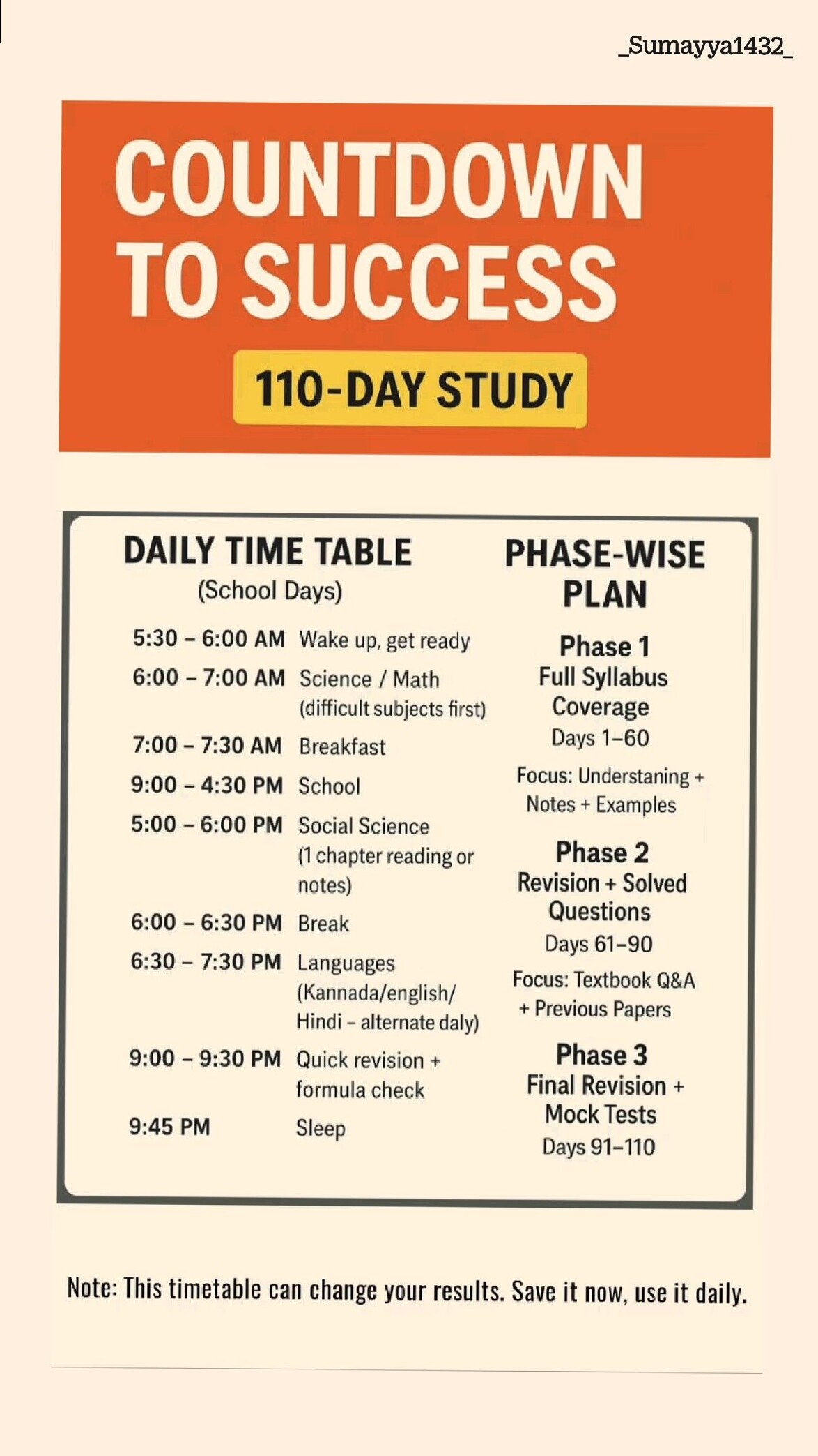 🤍 🤍 110-Day Board Exam Master Plan for Creative Success | dream life manifestation