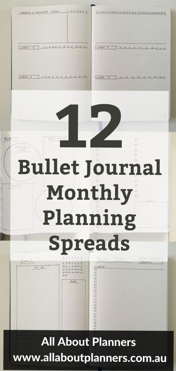 12 Monthly Bullet Journal Spreads in 5 Minutes — ☁️ 🕯️ secret to staying productive