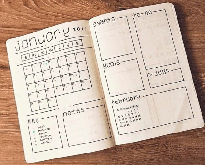 🖌️ 🎨 15 Creative Monthly Bullet Journal Spread Ideas | stay inspired all year long