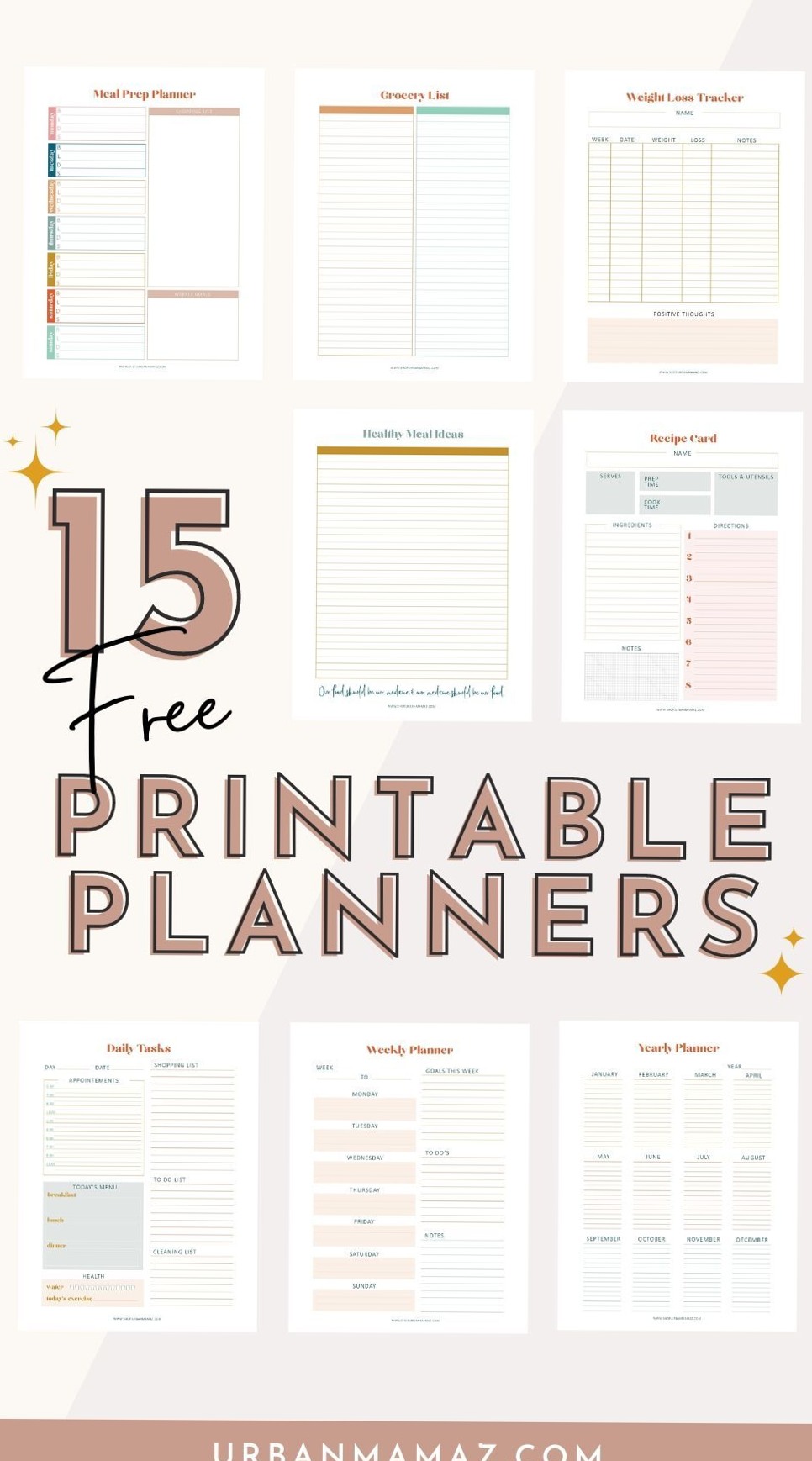 15 Printable Meal Planners to Achieve Your Goals — 📍 🖌️ secret to staying productive