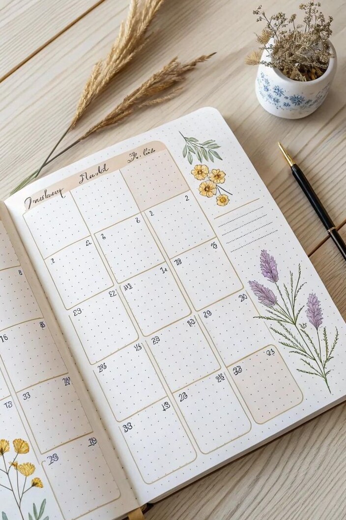 17+ Inspiring Flower Bullet Journal Ideas — 💍 🌸 dream life manifestation