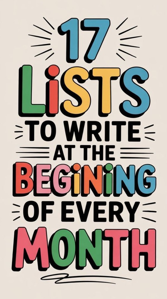 17 Must-Have Monthly Lists for Creative Planners — 🌿 ✨ romanticize your routine