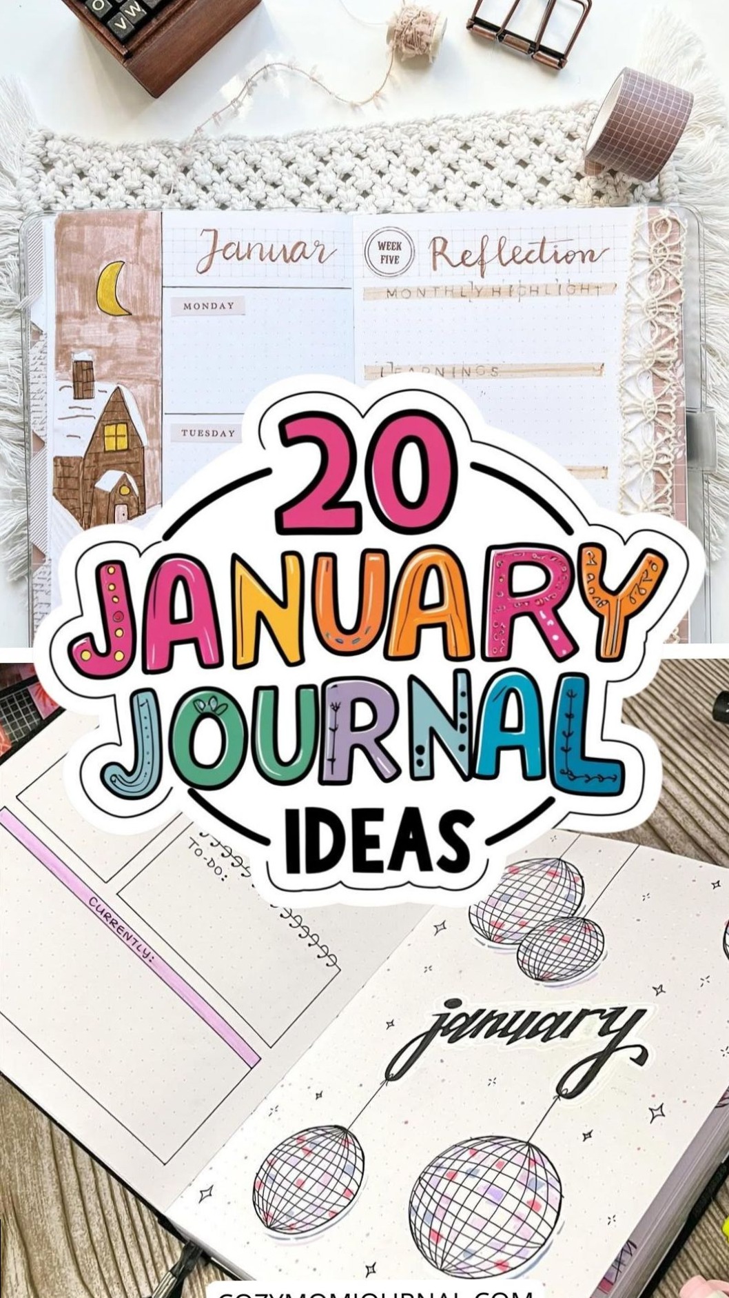 🍰 🌸 20 January Bullet Journal Ideas for Digital Design & Planners | stay inspired all year long
