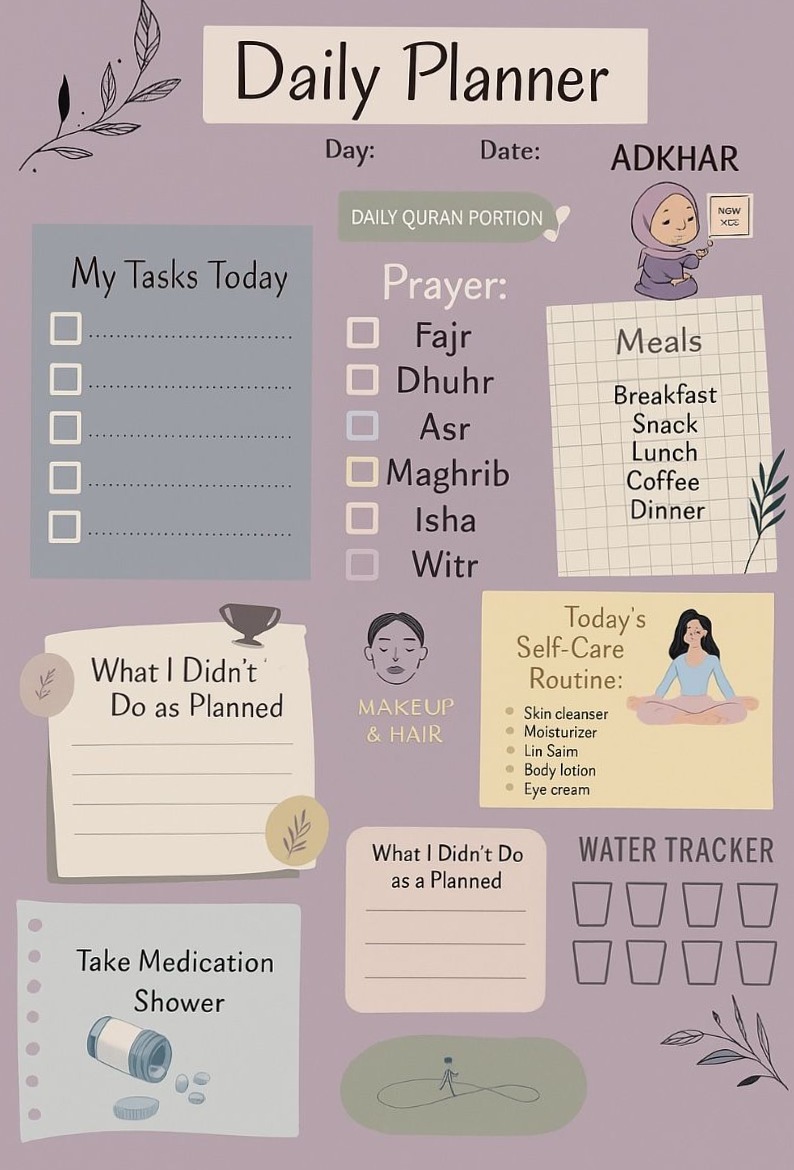 ✨ 🤍 2026 Daily Planner: Skincare & Study Schedule Design | stay inspired all year long