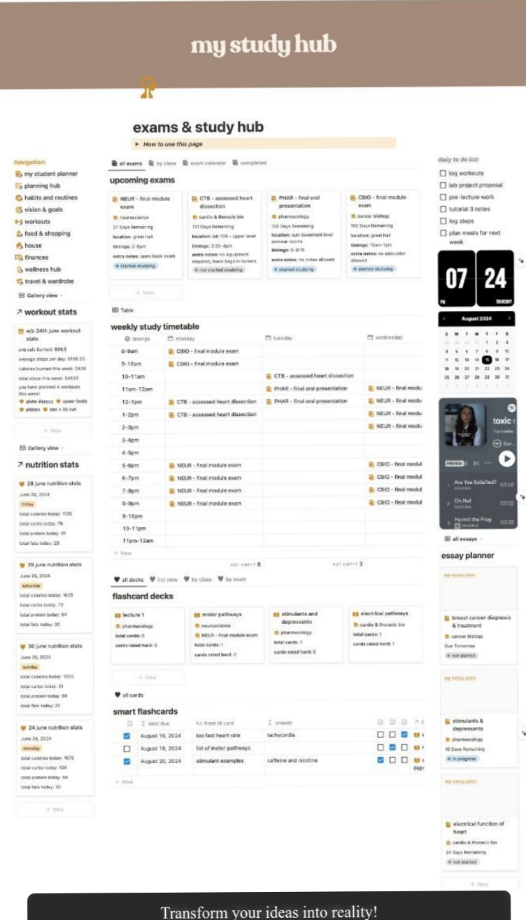 ☁️ 🎀 2026 efficiency hack: Ultimate Notion Student Planner for Academic Success