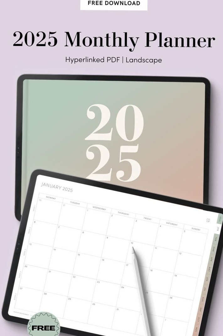 🕯️ 🤍 2026 Monthly Digital Planner Free Goodnotes Template PDF | secret to staying productive