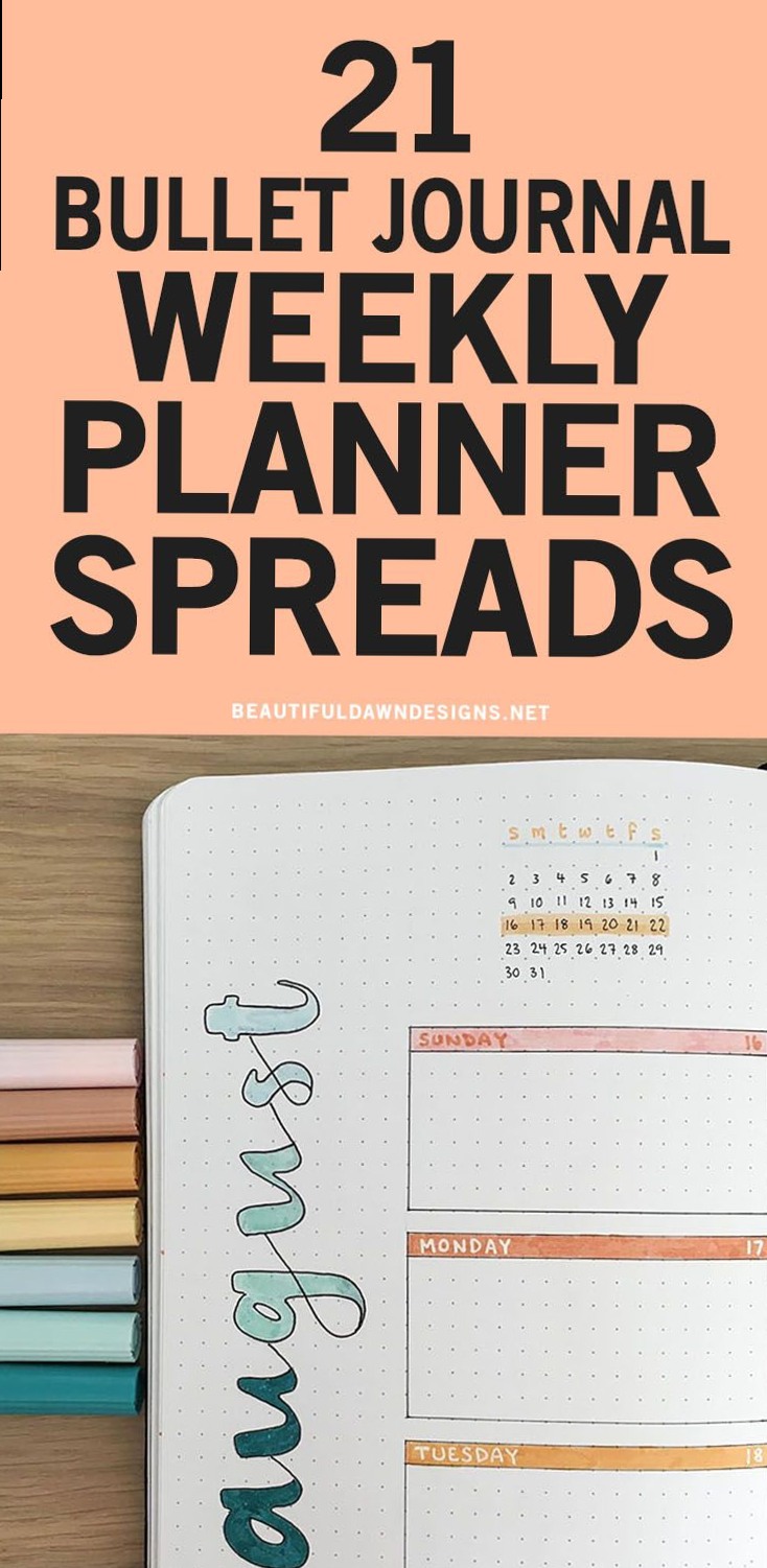 💌 💌 21 Bullet Journal Weekly Planner Ideas | dream life manifestation
