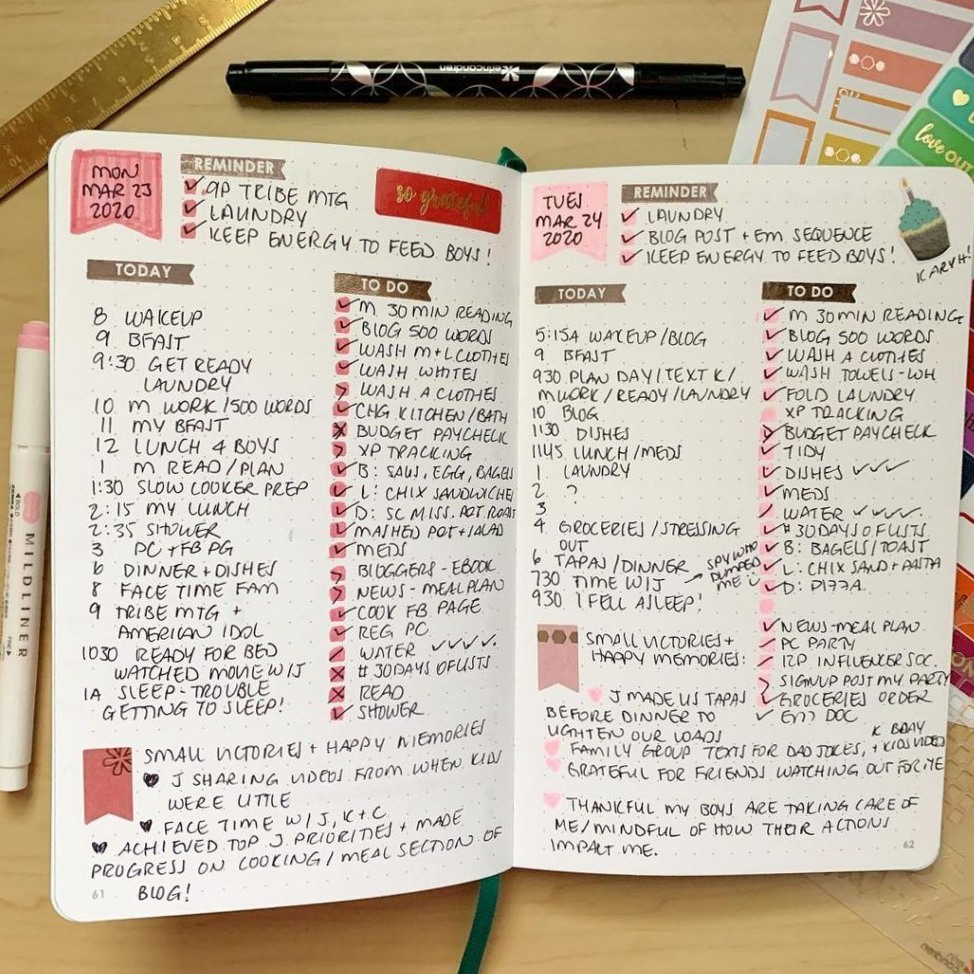 22 Best Bullet Journal Daily Spreads To Log Your Days — 📝 📊 stay inspired all year long