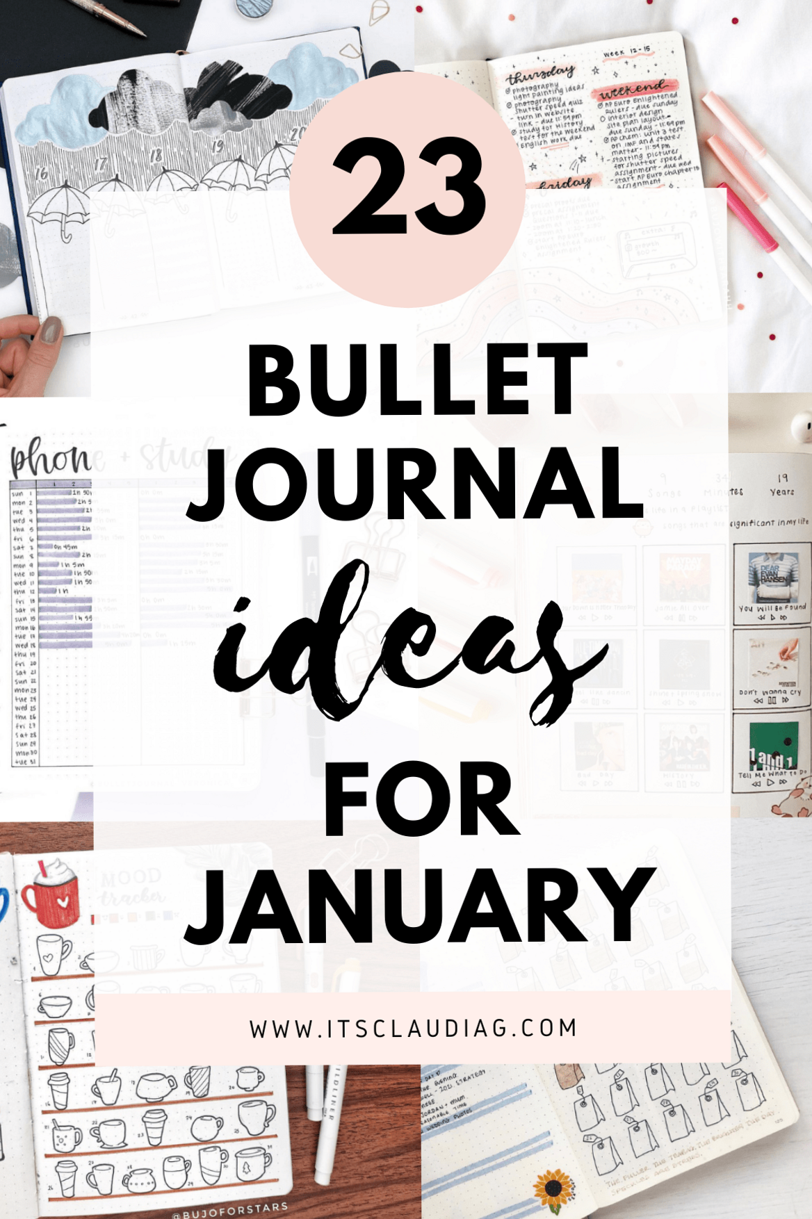 23 January Bullet Journal Ideas — Its Claudia G — 🤍 ☁️ stay inspired all year long