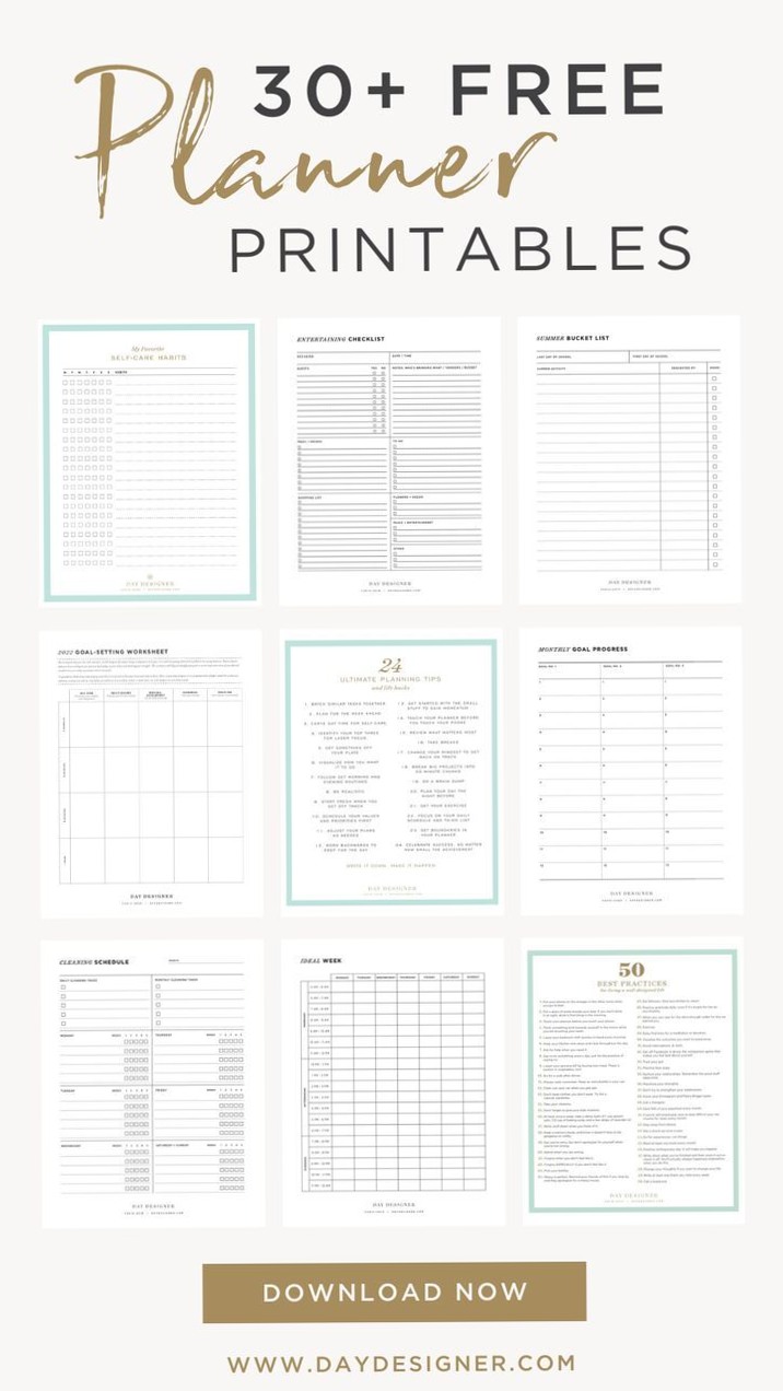 ☁️ ☁️ 30+ Free Planner Printables | Organize Your Life | secret to staying productive