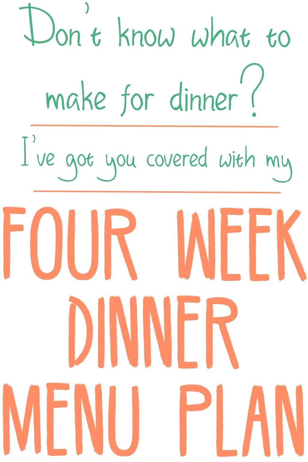 4-Week January Dinner Menu Plan | Digital Design — 🖇️ 📅 romanticize your routine