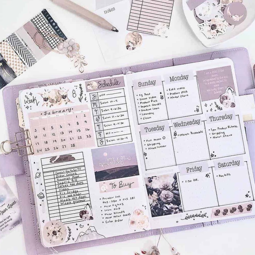 📊 🖇️ 45+ Gorgeous Bullet Journal Weekly Spreads To Try Right Now | romanticize your routine