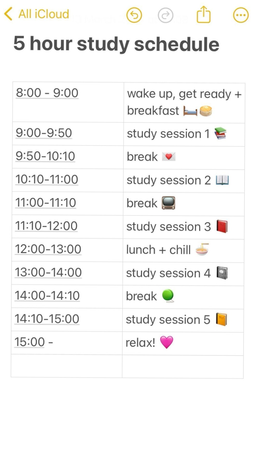 🥂 👰 5-Hour Study Schedule Templates for Productivity | stay inspired all year long