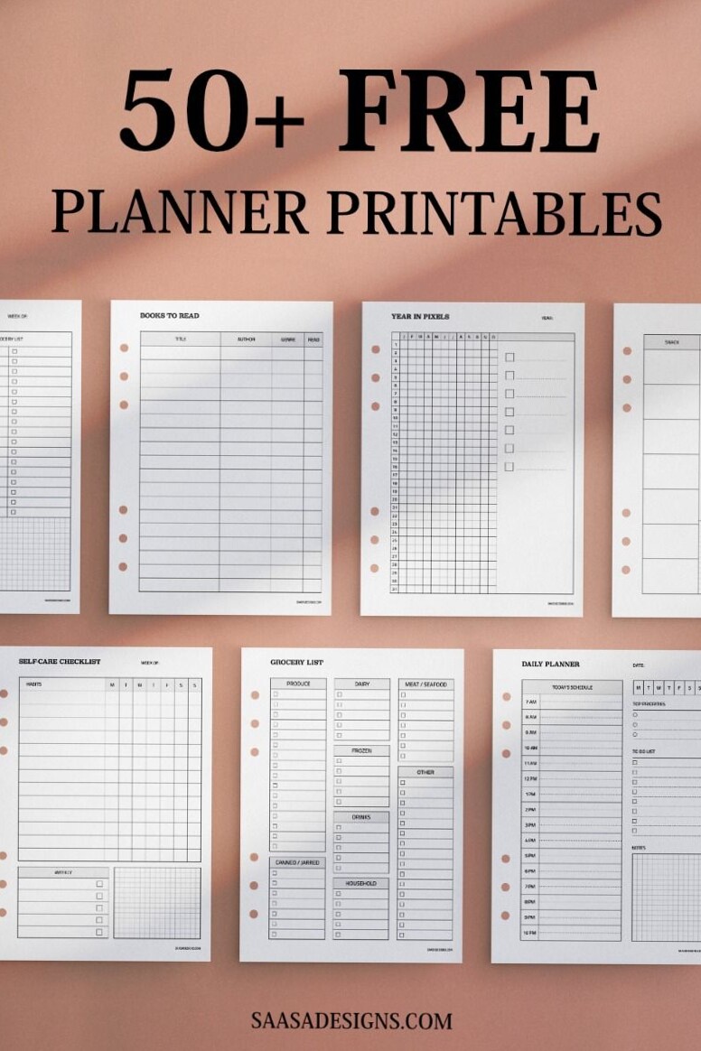 50+ Free Planner Printables PDF Downloads — 💎 🖌️ stay inspired all year long