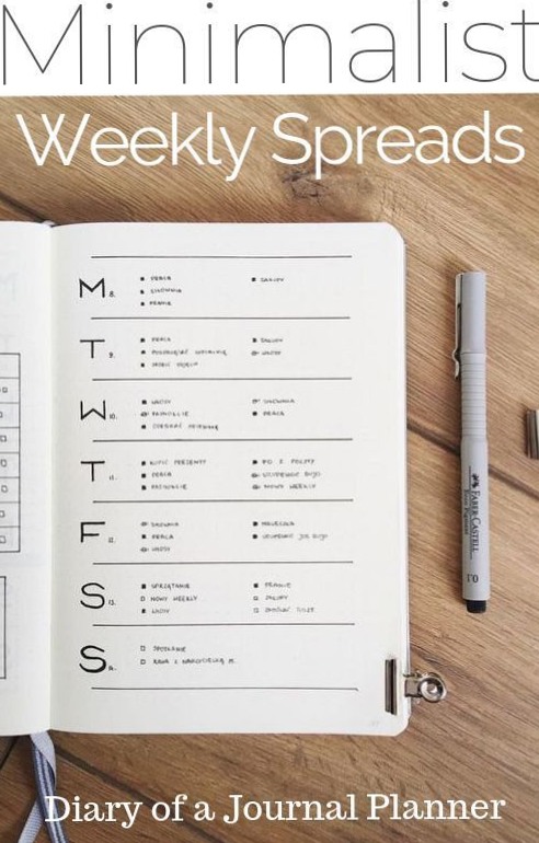 50+ Minimalist Bullet Journal Spreads for Productivity — 🌸 👰 stay inspired all year long