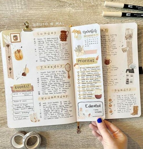 🌸 🍰 57 Gorgeous Bullet Journal Weekly Spreads to Try | secret to staying productive