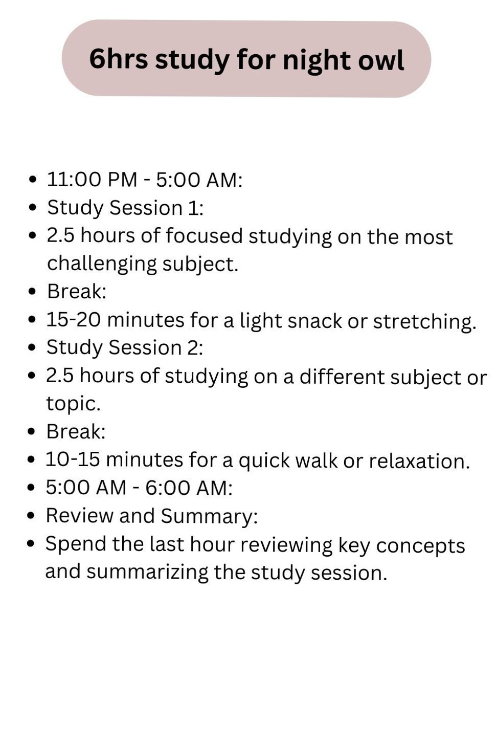 🌸 🍰 6-Hour Study Schedule for Focused Learning & Productivity | romanticize your routine