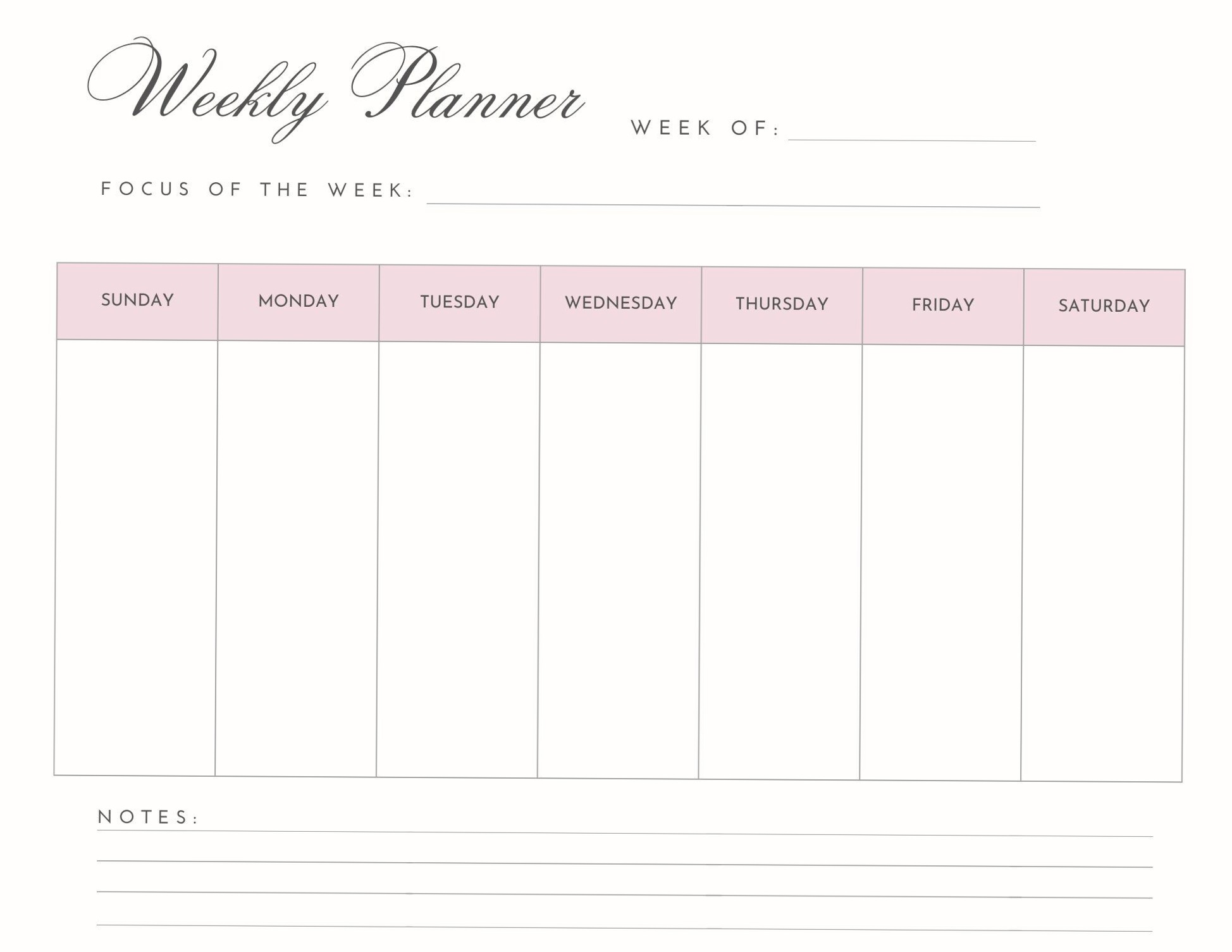🪄 📍 7-Day Weekly Planner | Digital Design & Creative Assets | dream life manifestation