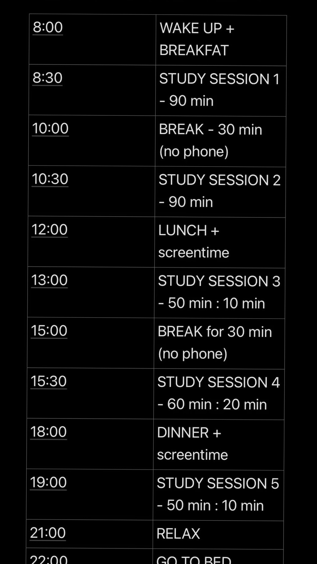 8-Hour Study Schedule for Creative Productivity — ☁️ 🤍 dream life manifestation
