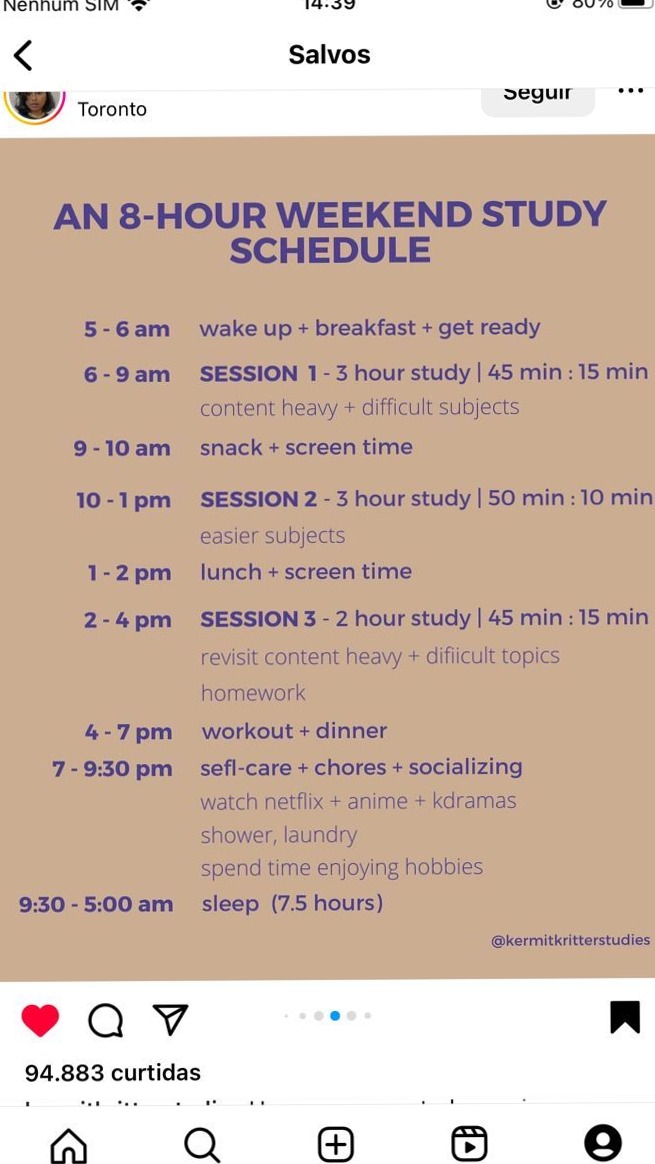 8-Hour Weekend Study Schedule for Creative Productivity — 📝 📅 secret to staying productive