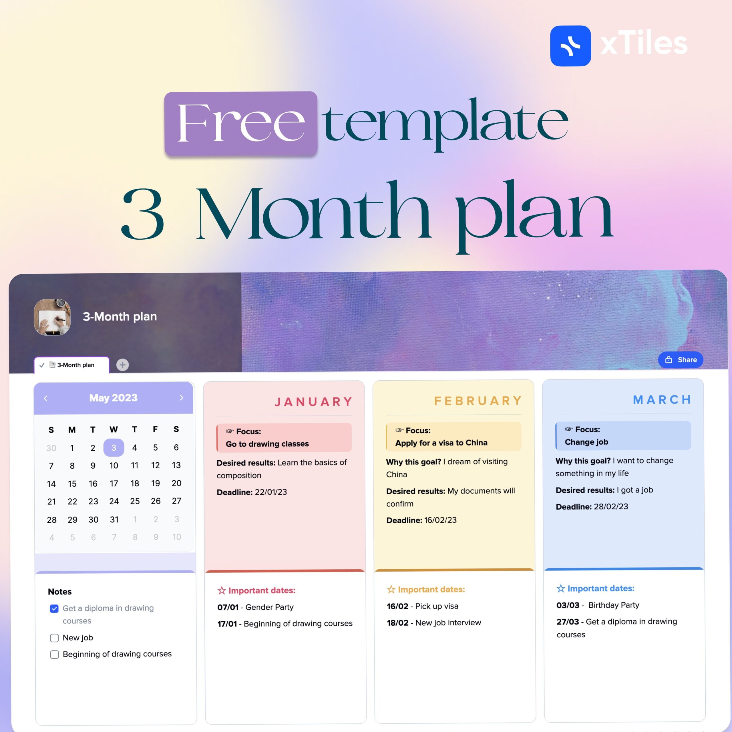 📊 📅 90-Day Goal Planner: 3-Month Target Tracker & Templates | romanticize your routine