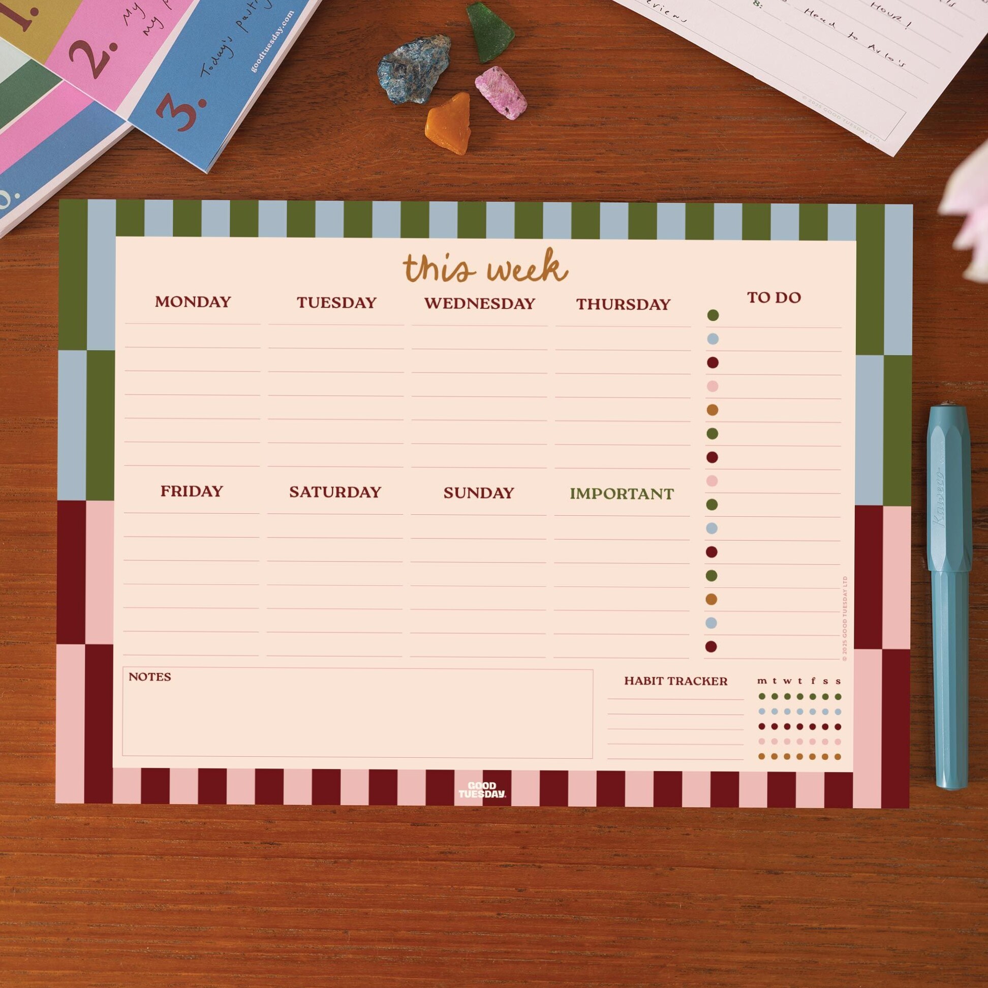 A4 Weekly Planner Pad | Boho Nouveau Design — 📊 📅 romanticize your routine
