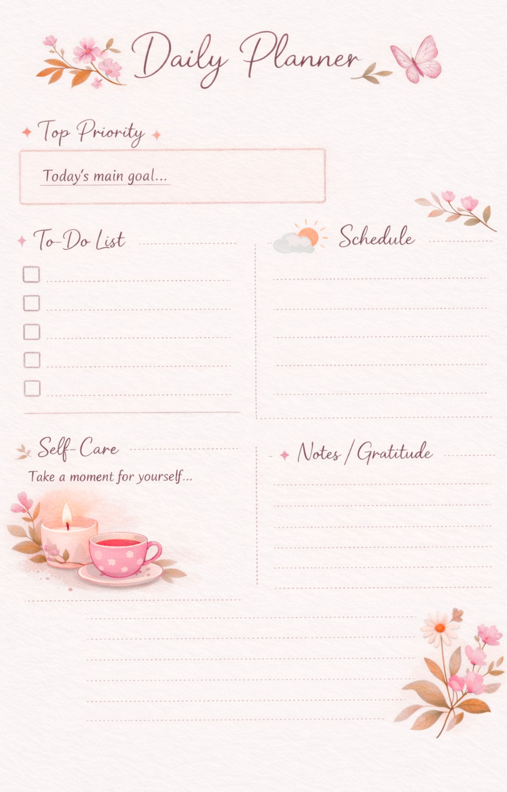 👰 👰 Aesthetic Animated Daily Planner | Pastel To-Do & Self-Care Design | secret to staying productive