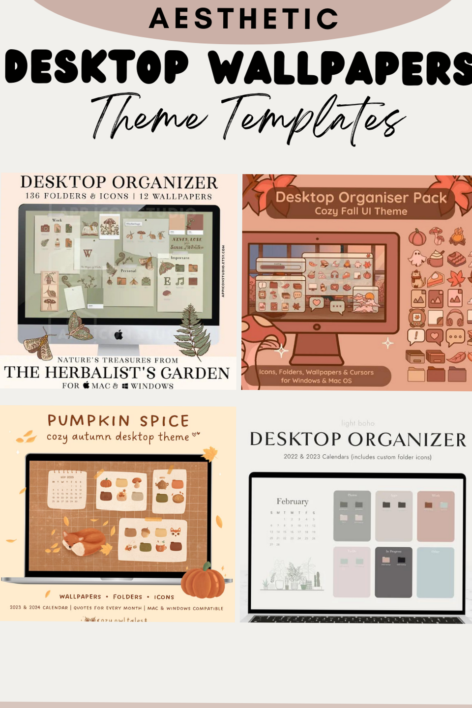 ☁️ 🕯️ Aesthetic Desktop Organizers — DIAxNA | secret to staying productive