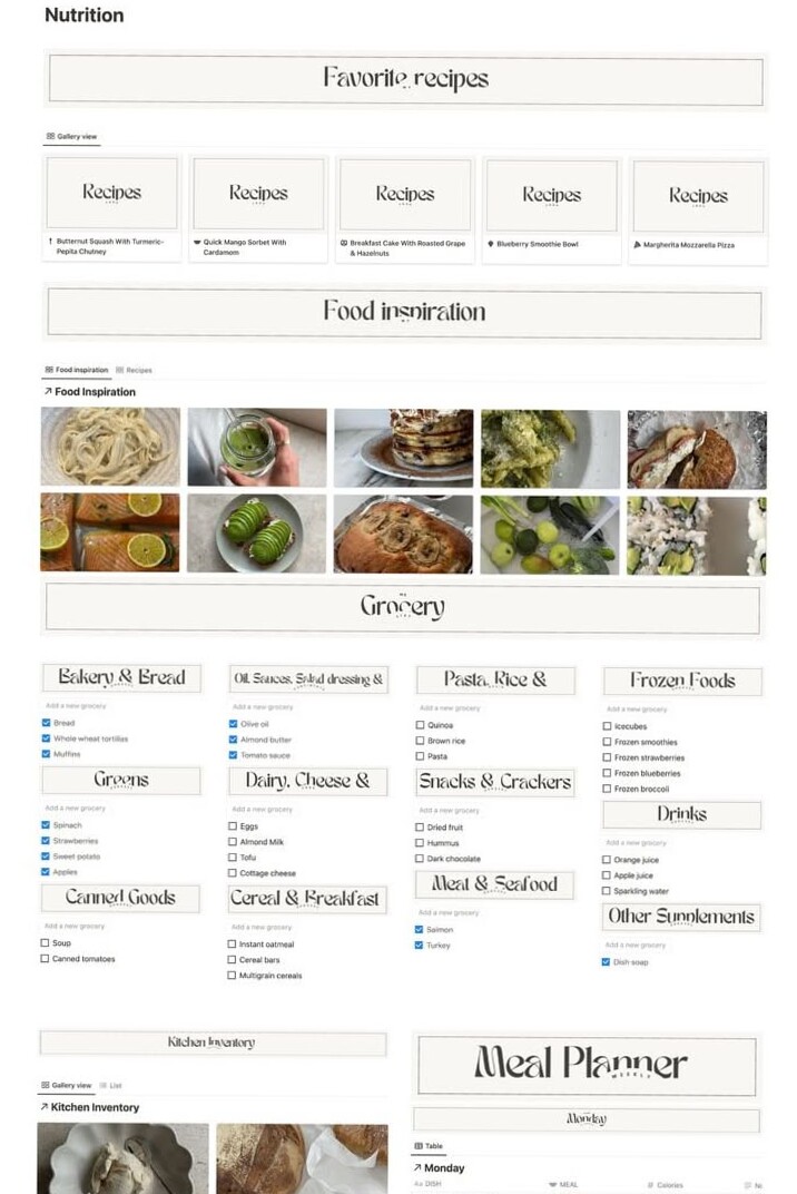 Aesthetic Meal Planner & Grocery List 2026 — 📍 🎨 romanticize your routine