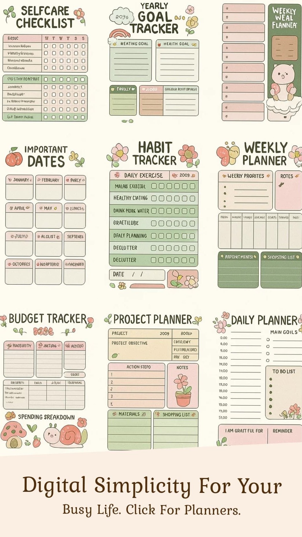 Aesthetic Planner Templates for Your Best Life — 🍰 💍 stay inspired all year long