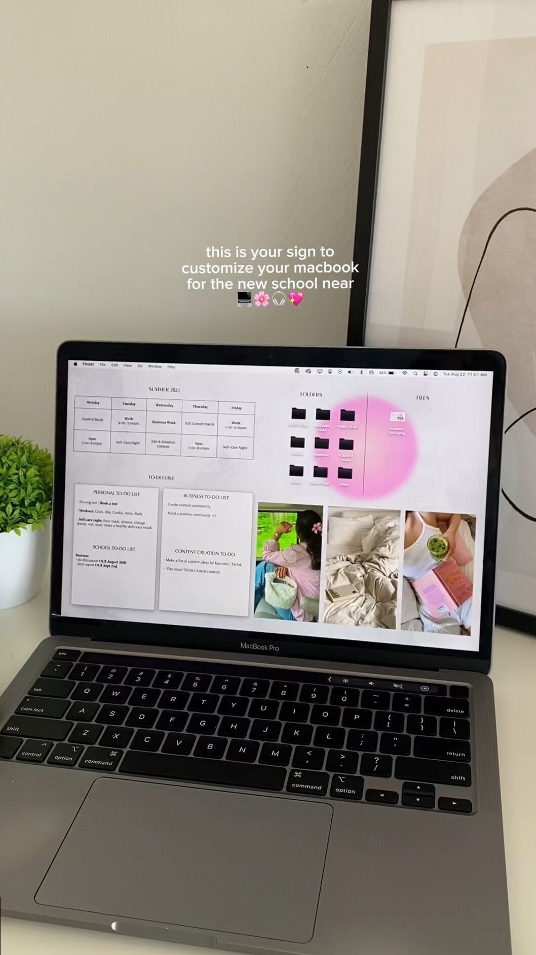 Back to School Digital Planner & MacBook Wallpaper Setup — ☁️ 🎀 secret to staying productive