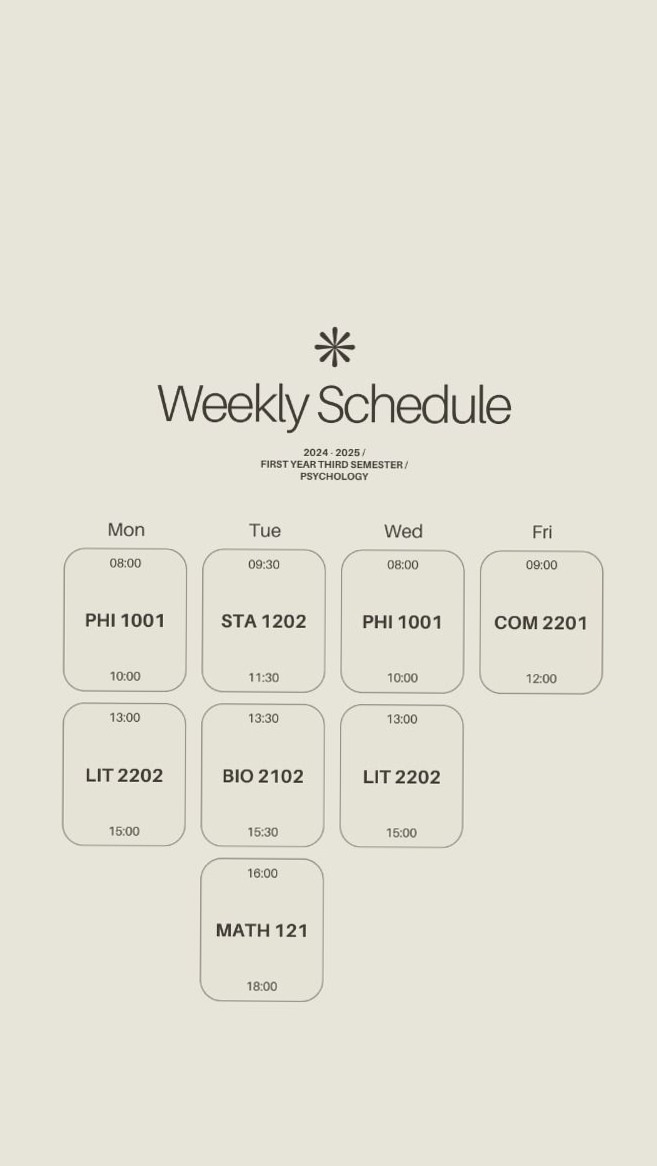 Beige Brown Student Schedule Template | Canva Design — 👰 🌸 stay inspired all year long
