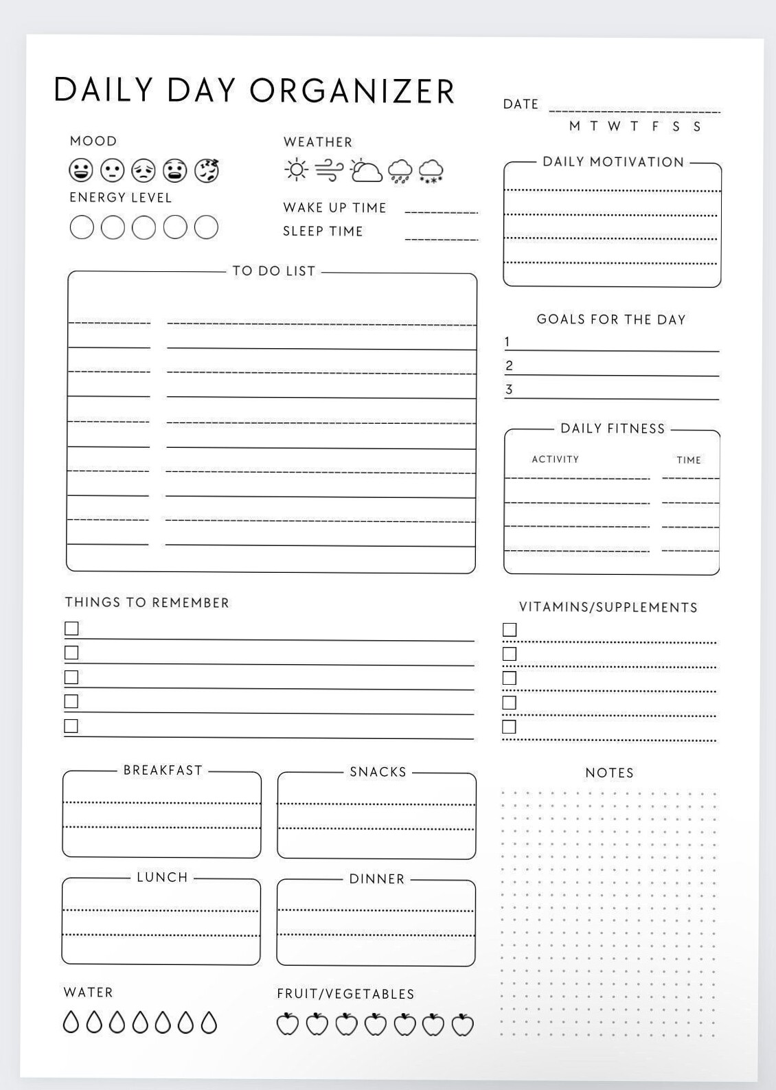 🪄 🌈 Boost Productivity with Daily Planner Templates | stay inspired all year long