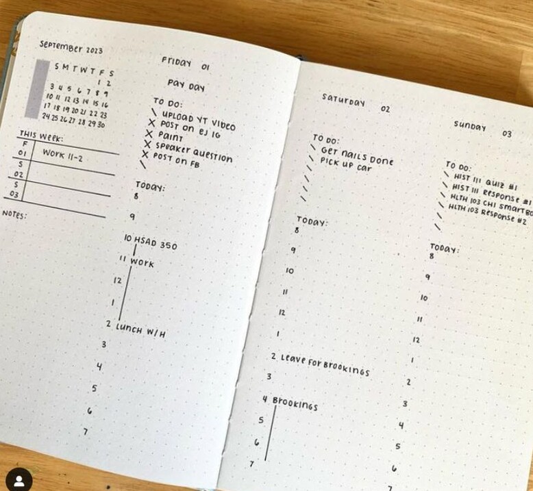 ✨ 🤍 Bullet Journal Daily Schedule Ideas for Time Management | stay inspired all year long
