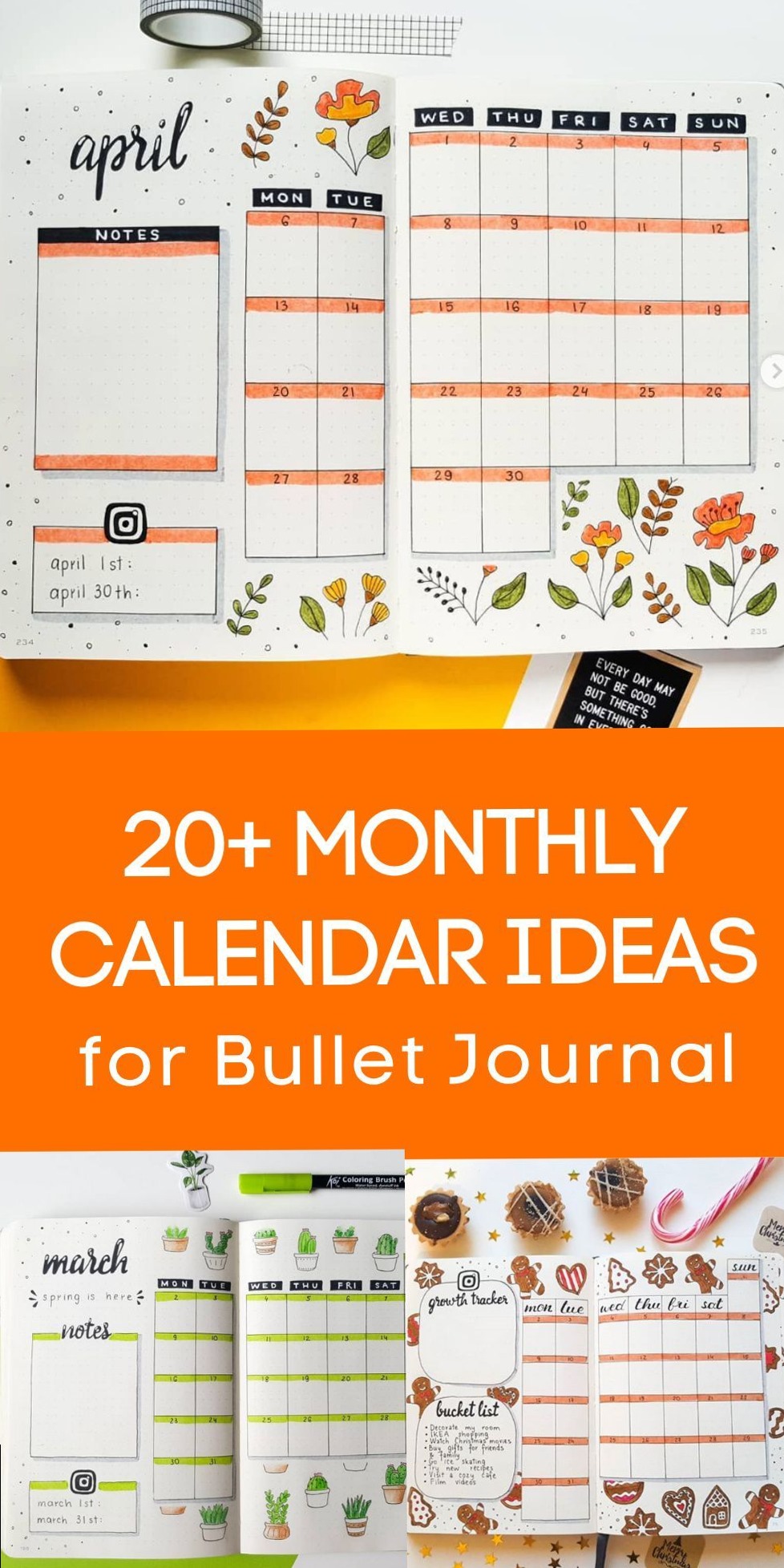📅 📝 Bullet Journal Monthly Spread Ideas for Creative Planners | dream life manifestation