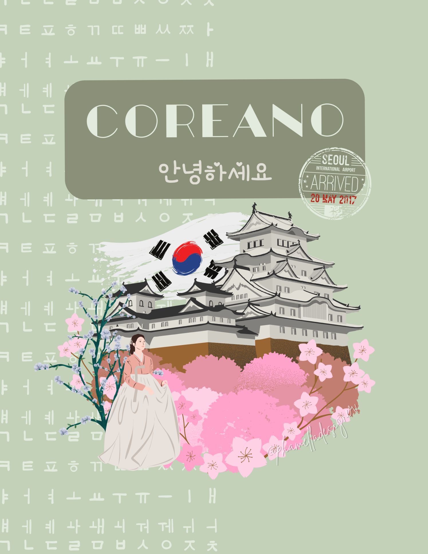 Capa Caderno Digital Coreano — Design Criativo — 📊 📊 secret to staying productive