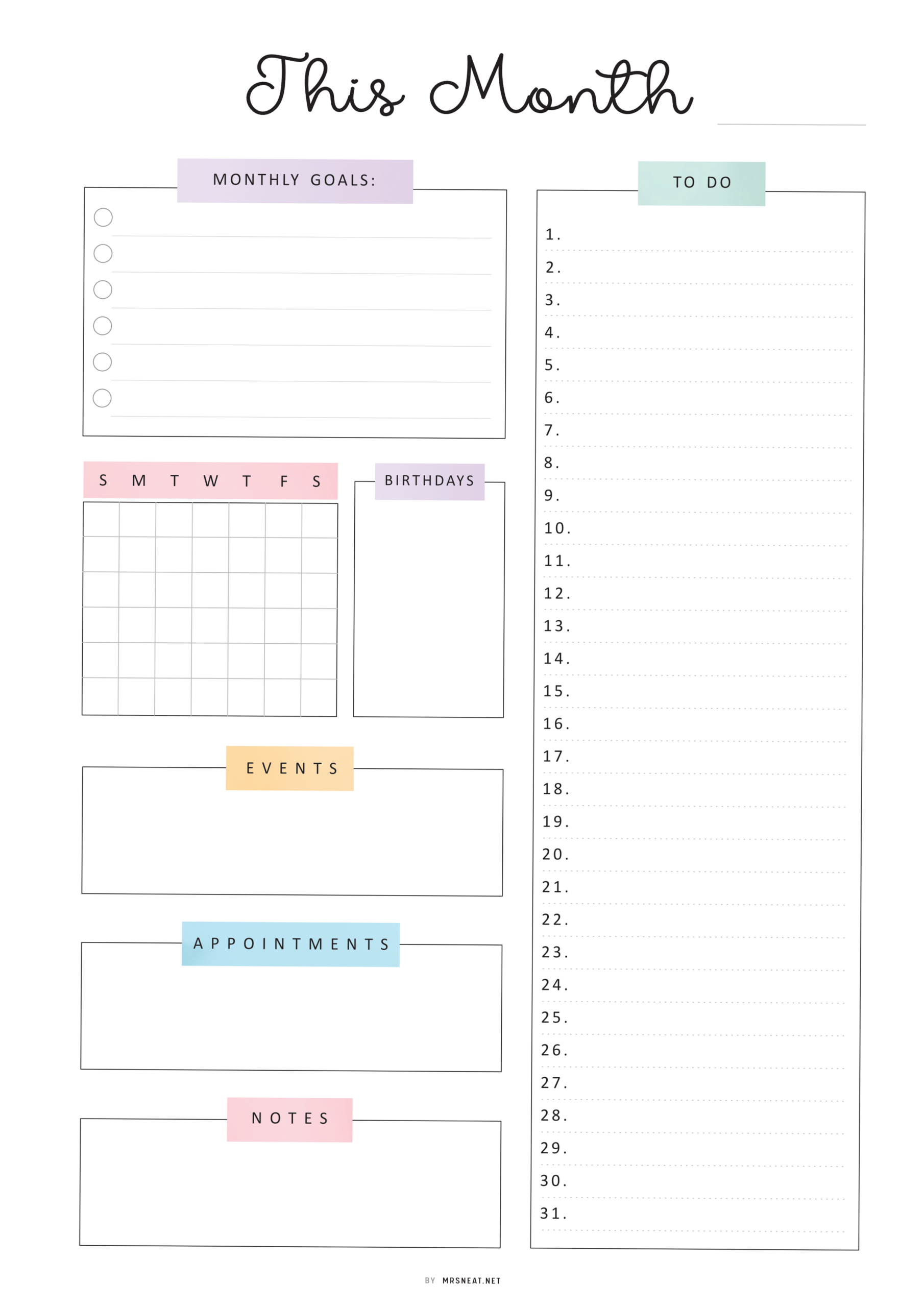 💎 🌈 Comprehensive Daily, Weekly & Monthly Planner for Organized Living | secret to staying productive