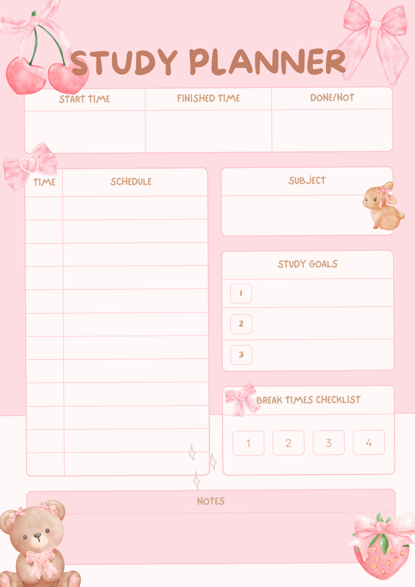 💍 💌 Coquette Study Planner | Digital Design for Creative Minds | romanticize your routine