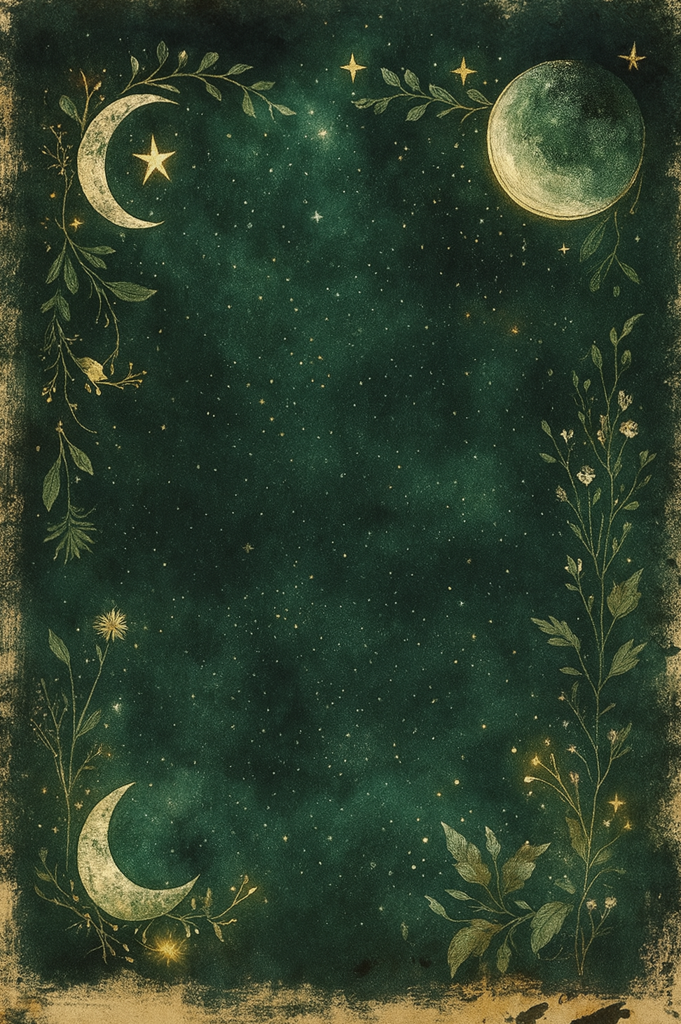 Cósmico Vintage – Fundo Delicado para Journaling Místico — 🌸 💌 dream life manifestation