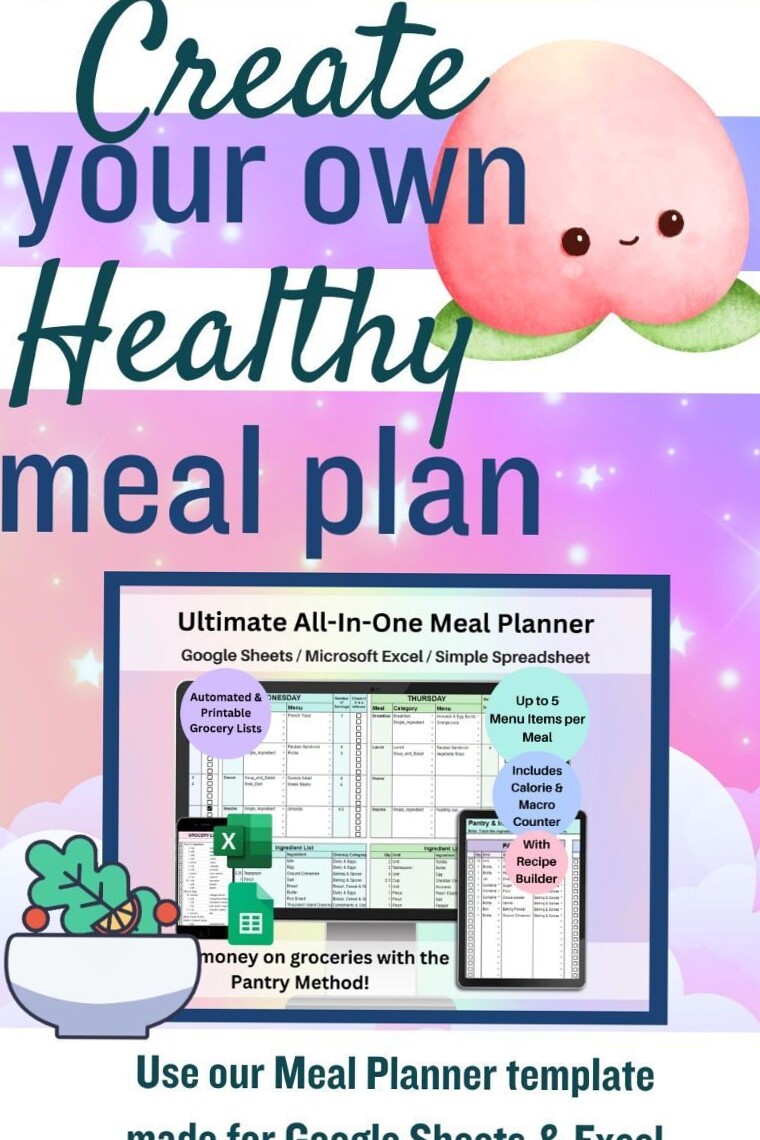 🌿 🤍 Create Your Perfect Weekly Meal Plan with Free Google Sheets Templates | stay inspired all year long