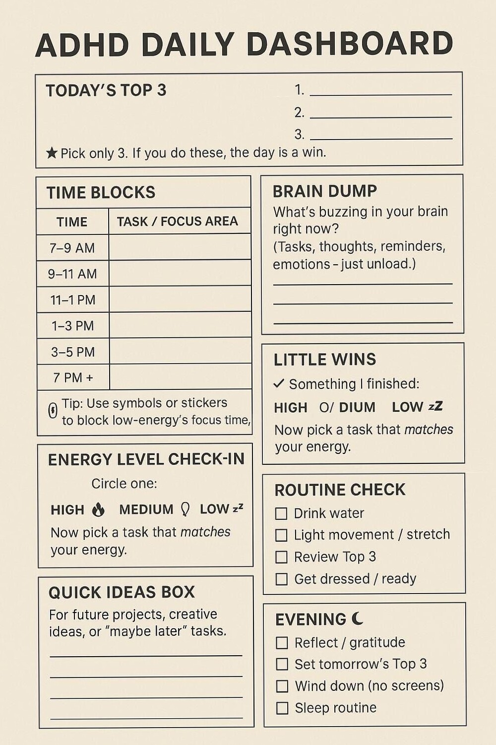 📅 📌 Creative ADHD Notion Planner for Teens | Daily Tasks & Ideas | pro digital dashboard