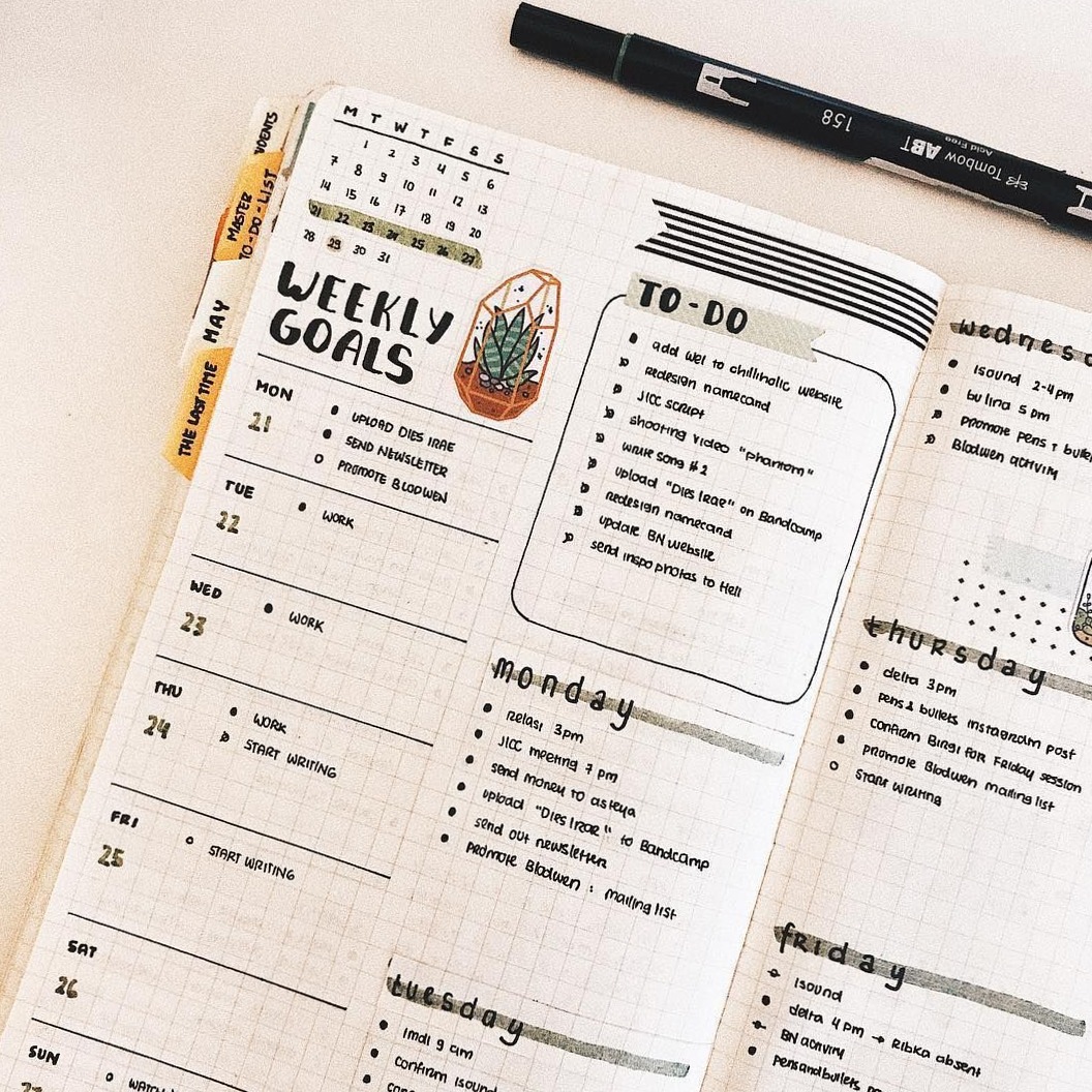 🌈 📍 Creative Bujo Inspiration for May Week 4 | secret to staying productive