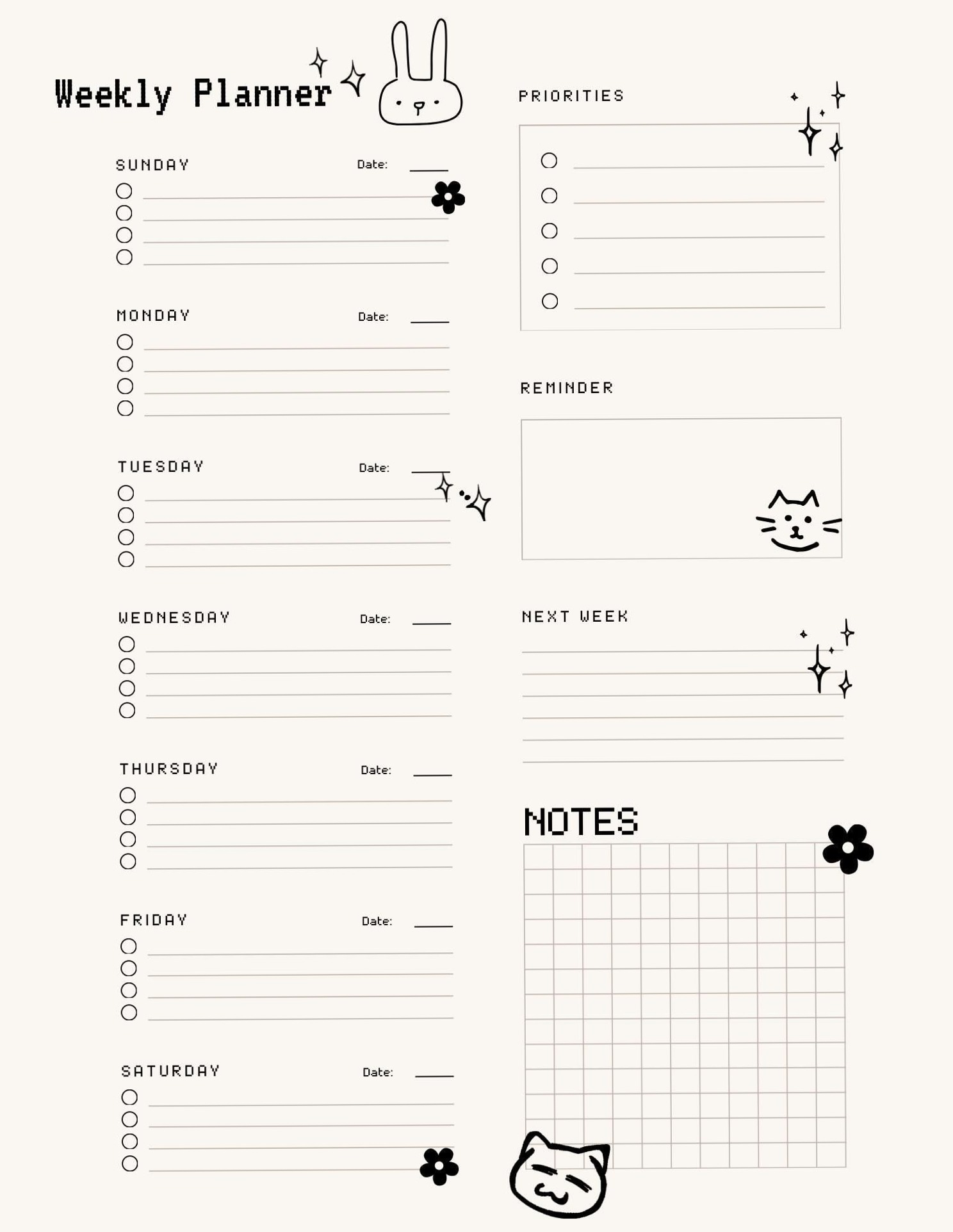 Creative Digital Weekly Planner Templates for Every Need — 📅 📊 secret to staying productive