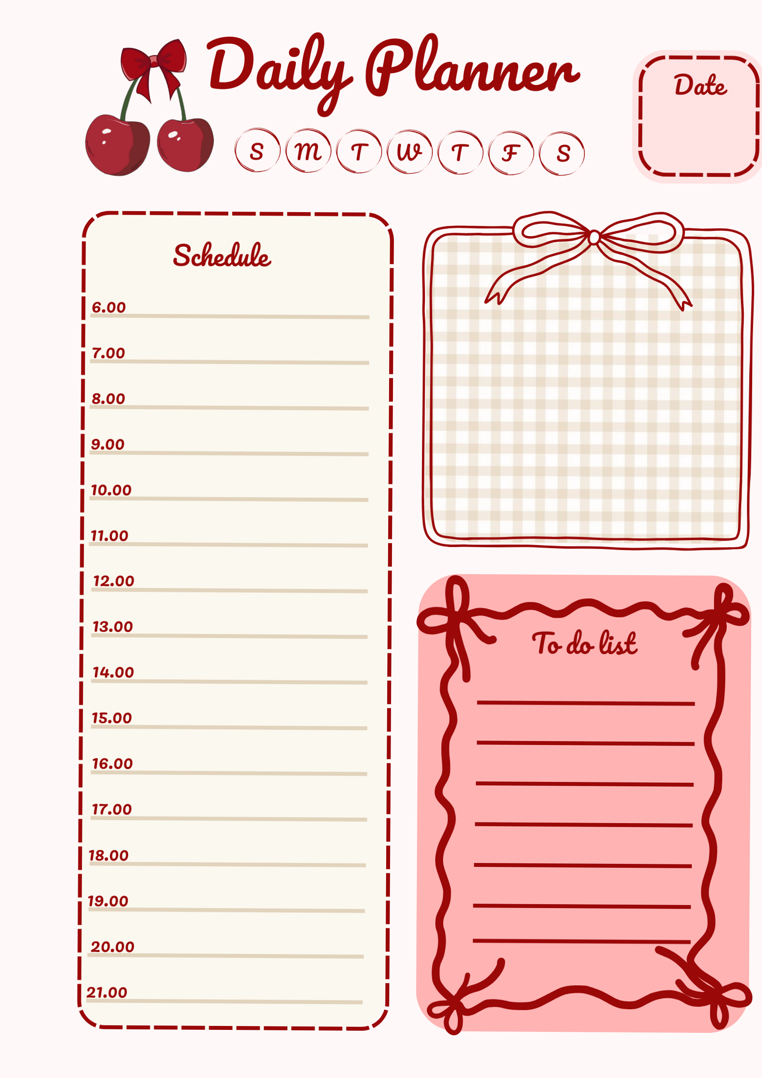 🪄 🎨 Cute Minimal Aesthetic Daily Planner Printable | secret to staying productive