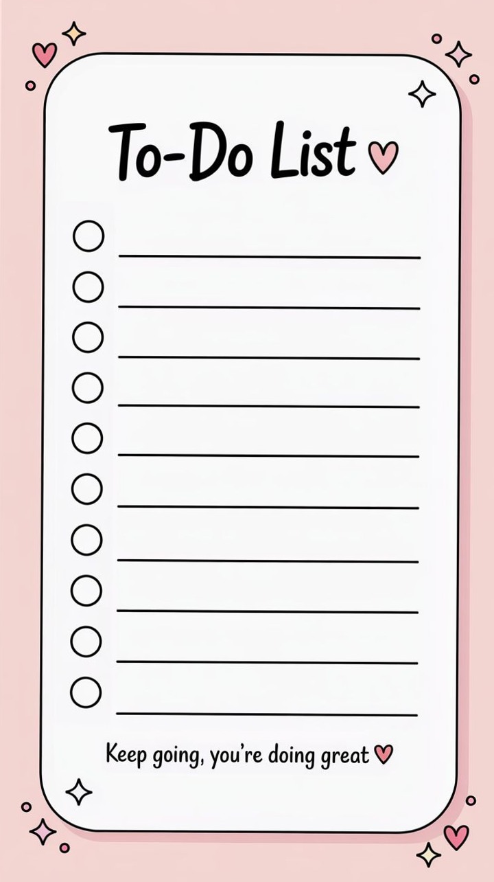 Cute Pink To-Do List | Girly Aesthetic Planner Design — 💎 🖌️ romanticize your routine