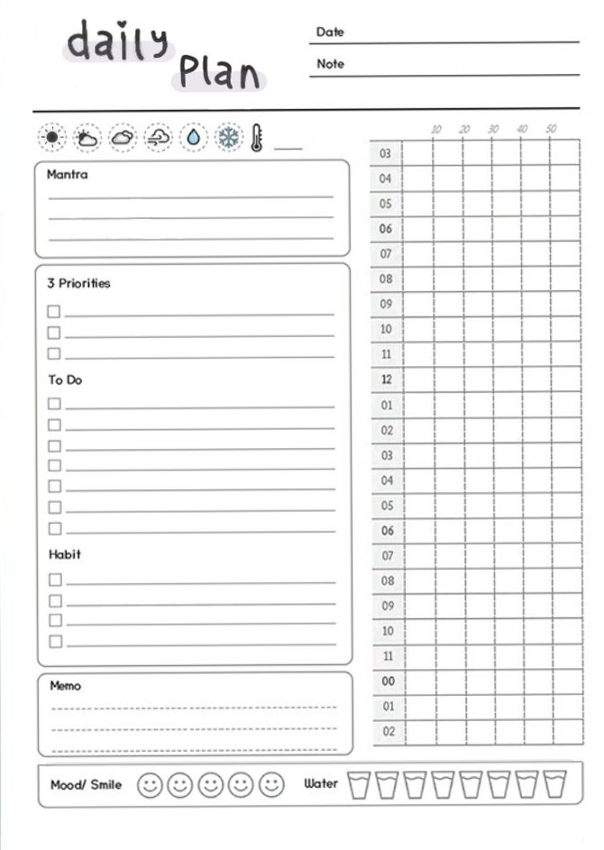 Daily Plan Inspiration for Creative Projects — 🤍 🎀 secret to staying productive