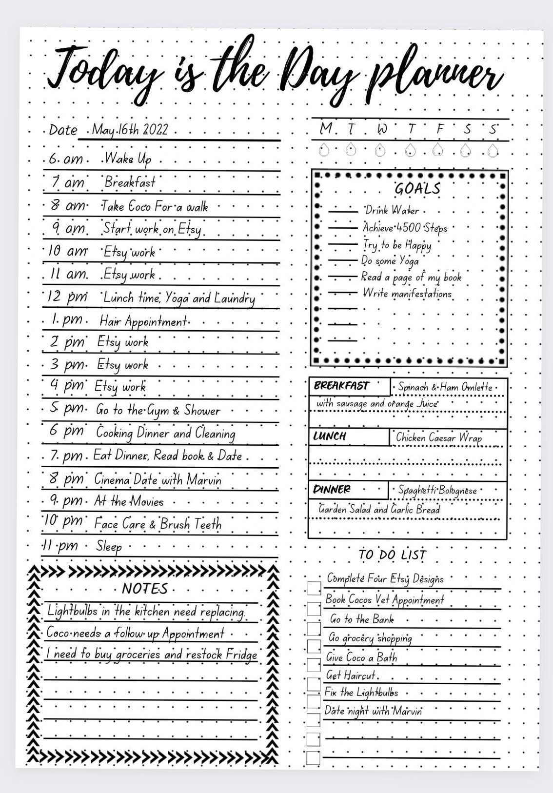 Daily Planner, Agenda, Bullet Journal — Etsy Canada — 🌈 📍 secret to staying productive